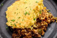 Golden Cornbread Sloppy Joe Pie