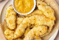 Coconut Crusted Baked Chicken Tenders
