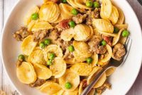 Hearty Sausage and Pea Pasta