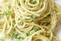 Emerald Broccoli Pesto Spaghetti