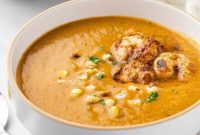 Cool Gazpacho, Smoky Shrimp