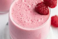 Refreshing Raspberry Lassi