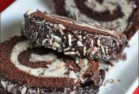 Festive Peppermint Chocolate Roulade