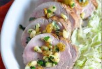 Cumin Crusted Pork Tenderloin with Fruity Pine Nut Relish