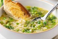 Vibrant Spring Pea and Scallion Soup