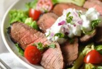 Mediterranean Steak & Greens with Cooling Tzatziki