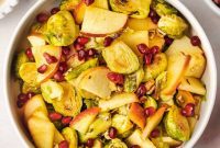 Sweet & Savory Roasted Brussels with Apples