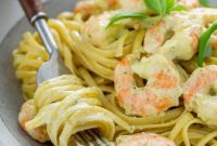 Zesty Shrimp Pesto Pasta