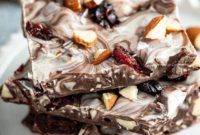 Sweet-Tart Cranberry Almond Chocolate Bark