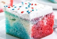 Festive Flag Poke Cake
