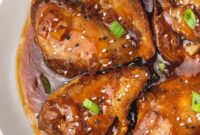 Sweet and Sticky Honey Garlic Chicken