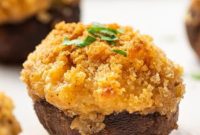Velvet Crab Stuffed Mushrooms