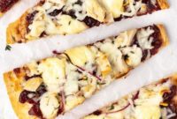 Festive Turkey Cranberry Brie Naan Pizza