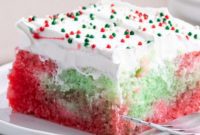 Jiggly Holiday Poke Cake