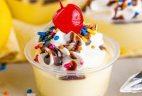 Decadent Banana Split Pudding Bites
