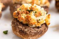 Air Fryer Stuffed Mushroom Delights