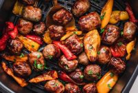 Fast and Flavorful Air Fryer Bratwurst and Peppers