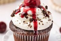 Midnight Forest Cherry Cupcakes