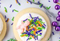 Vibrant Mardi Gras Lofthouse Cookies