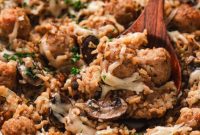 Bistro-Inspired French Onion Meatballs with Rice