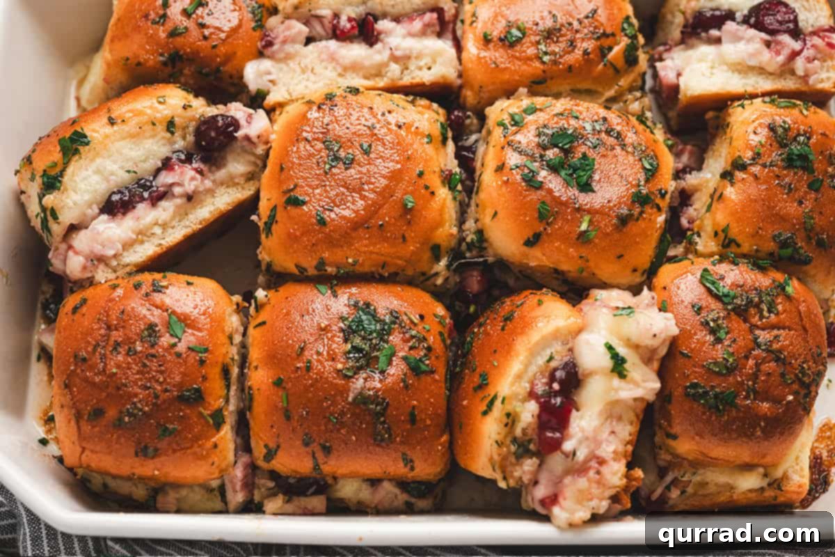 Cranberry Turkey Bites 10 Sliced Cranberry Turkey Sliders