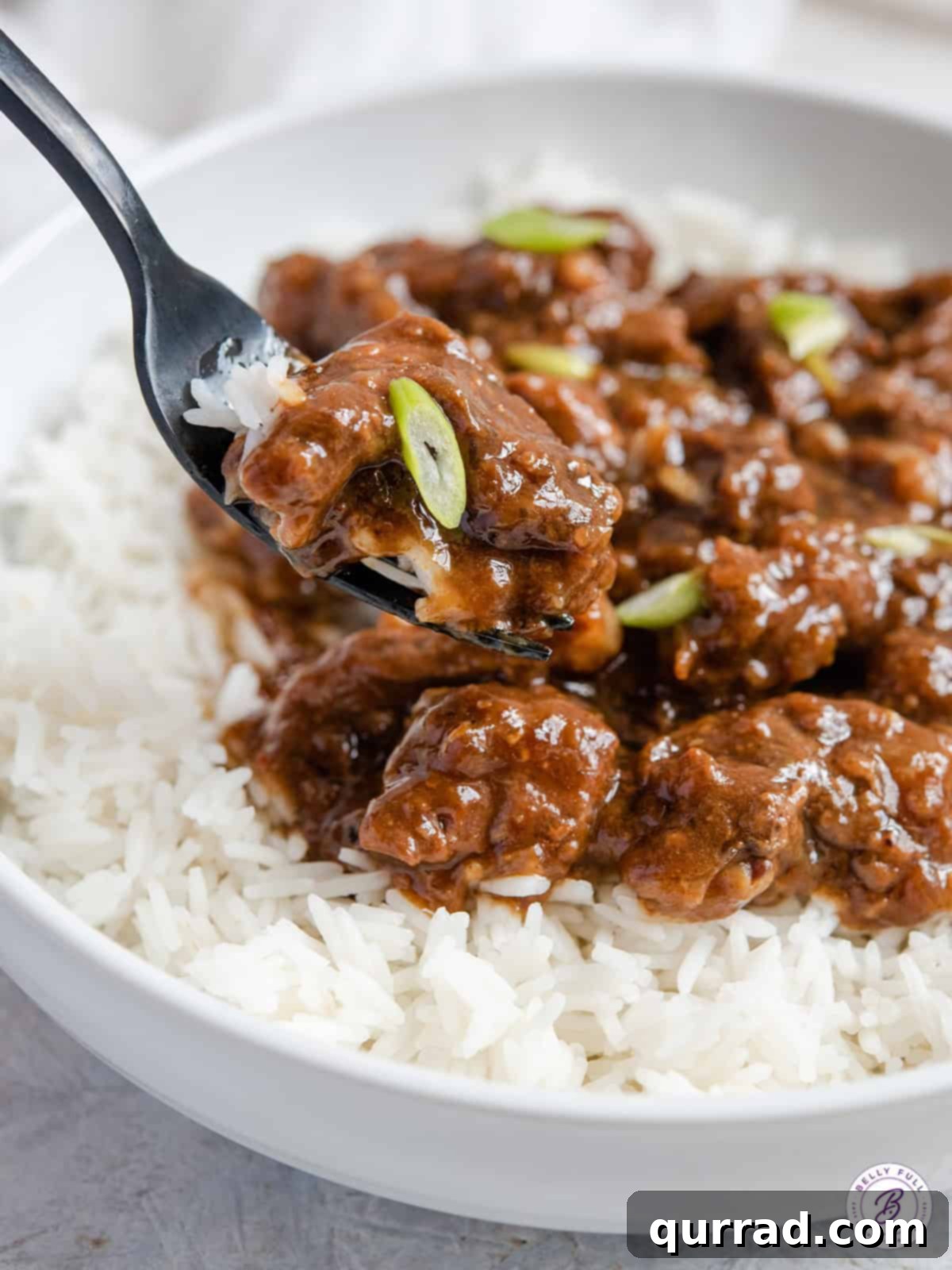 Slow Cooker Mongolian Beef 5 forkful of mongolian beef