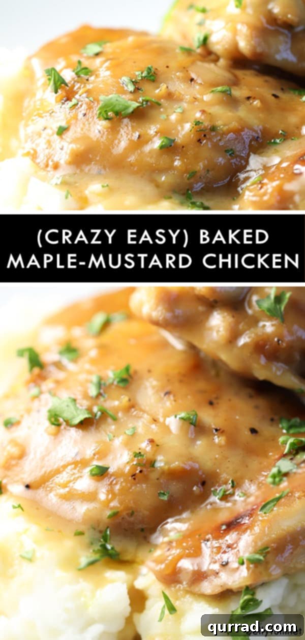 baked chicken thighs with a maple mustard sauce