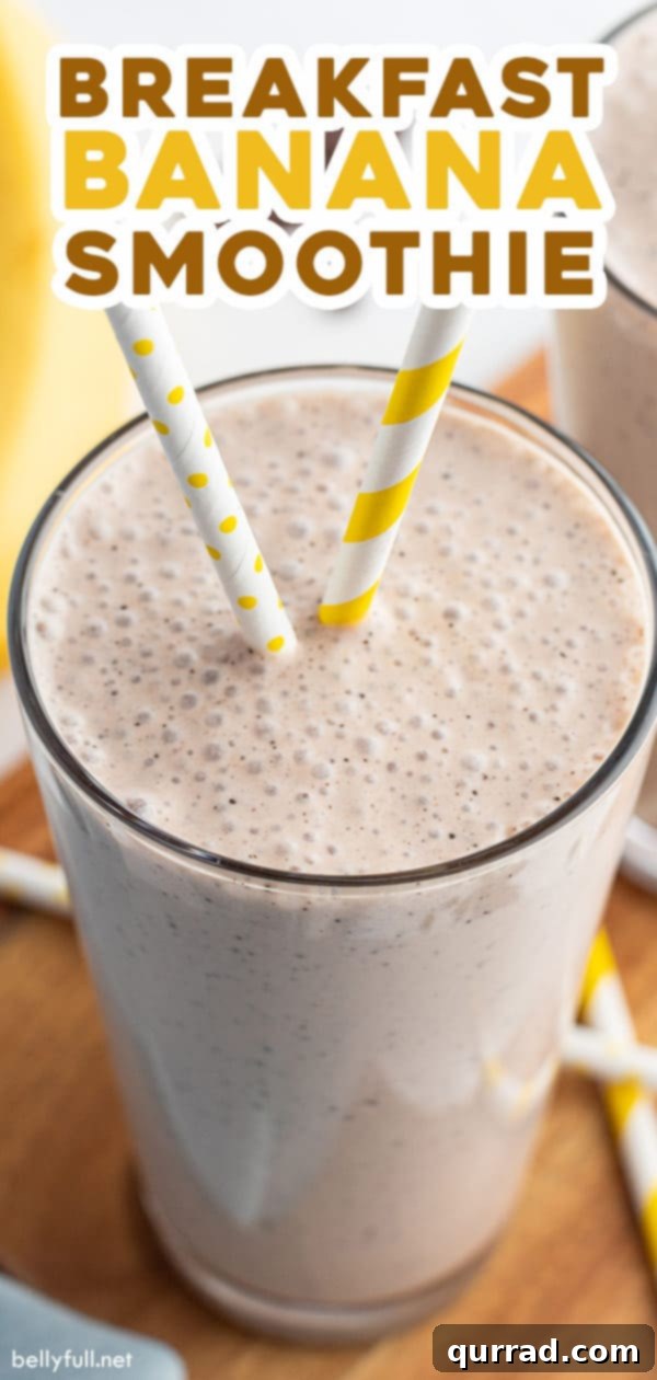 Morning Buzz Banana Blend 6 Pinterest graphic for an energizing breakfast banana smoothie recipe.