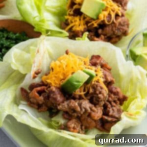 Fiesta Beef Lettuce Cups 5 beef and chili bean lettuce wrap