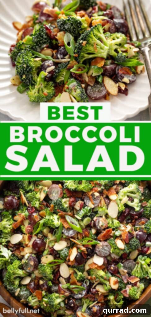 Sweet & Tangy Broccoli Crunch 5 A stunning visual of the creamy broccoli salad, emphasizing its deliciousness and appeal, perfect for pinning and sharing.