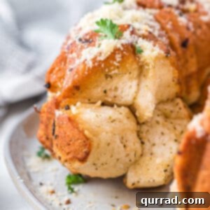 close up section of pull apart rolls on plate