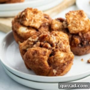 french toast muffins close up on white plate