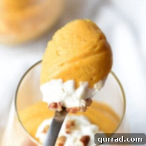 pumpkin fluff on a spoon