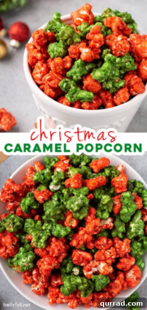 Merry Caramel Popcorn 6 2 picture pin for Christmas colored Caramel Popcorn recipe
