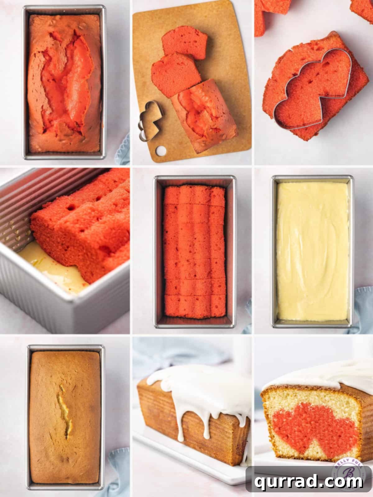 Secret Heart Reveal Cake 5 9 image collage how to make a surprise heart cake
