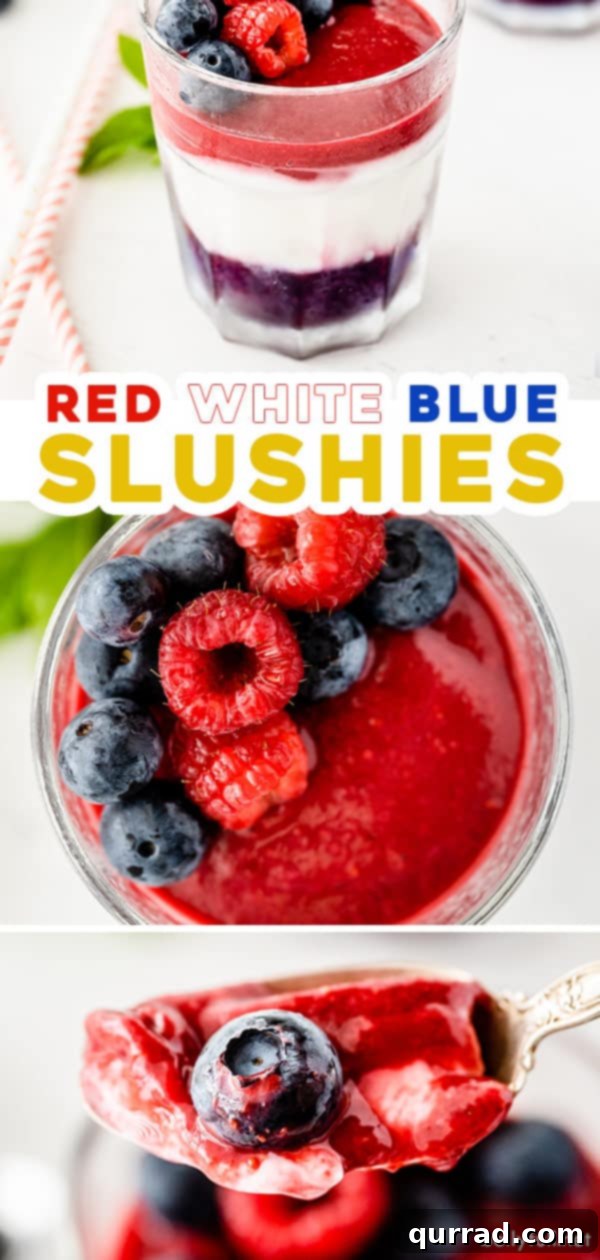 3 picture pin for red white blue slushies