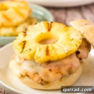 Aloha Grilled Chicken Stack 5 Grilled Hawaiian Chicken Sandwich with pineapple on a bun