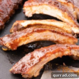 Sweet Peach BBQ Ribs 6 sliced BBQ baby back ribs