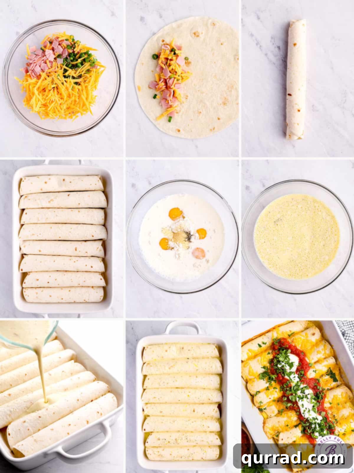 Overnight Breakfast Enchiladas 3 9 picture step by step how to make breakfast enchiladas