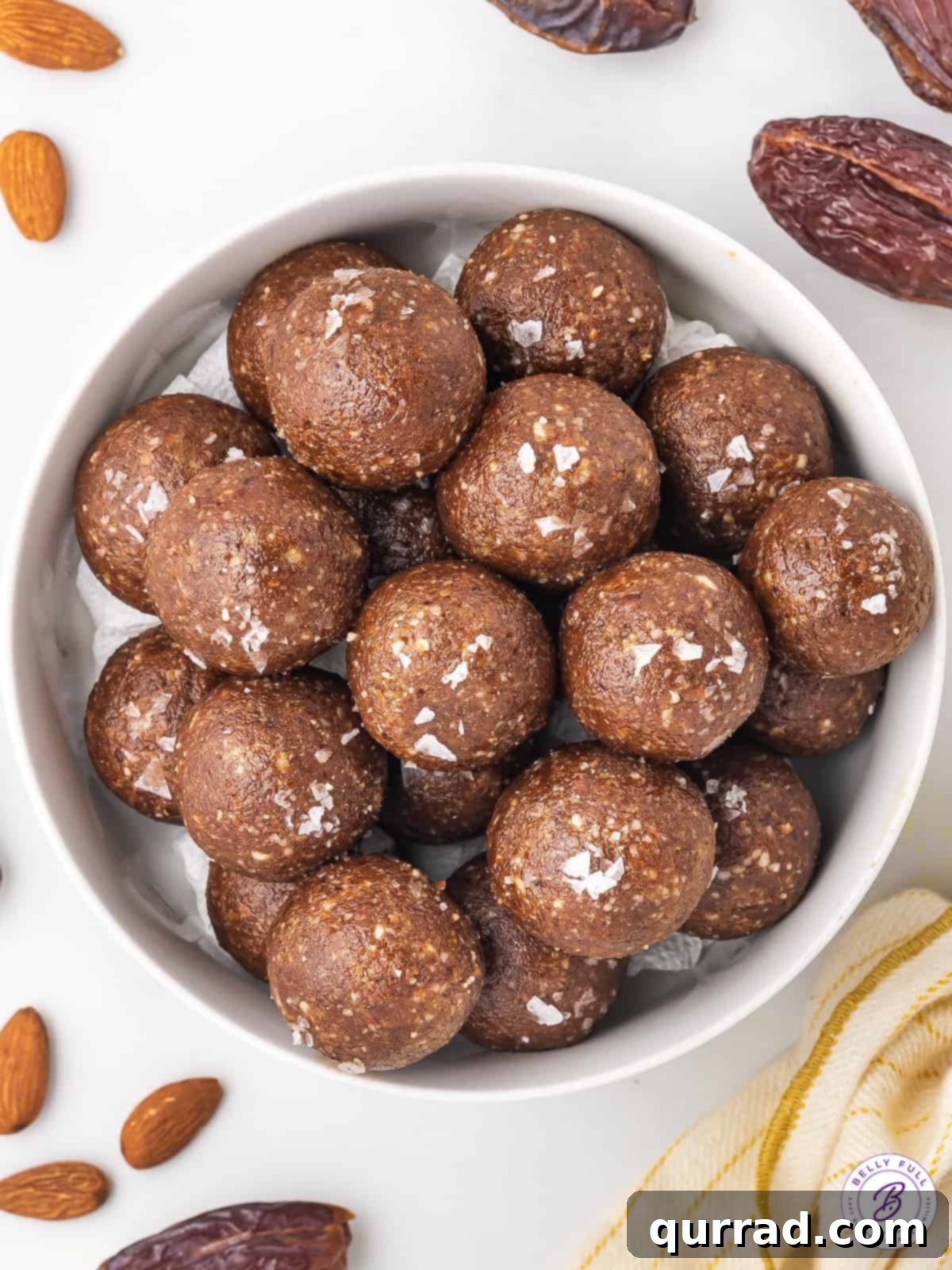 overhead date energy balls in bowl