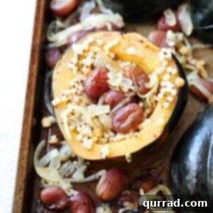 Roasted Grape and Onion Stuffed Acorn Squash 2 Stuffed Acorn Squash with Roasted Grapes and Caramelized Onions