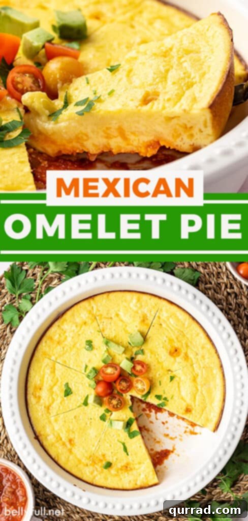 Two images side-by-side for a Pinterest pin: one showing the whole pie, the other a close-up slice.