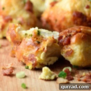 pieces of breakfast rolls on cutting board