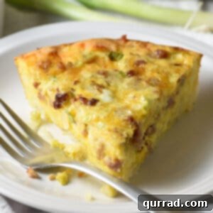 slice of sausage quiche