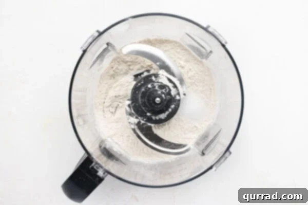 flour in bowl of a food processor