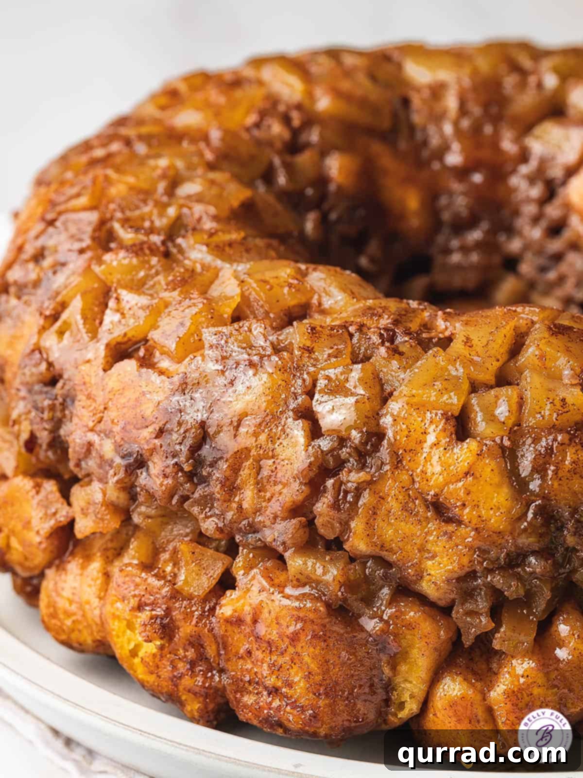 Gooey Caramel Apple Monkey Bread 3 close up caramel apple monkey bread without icing