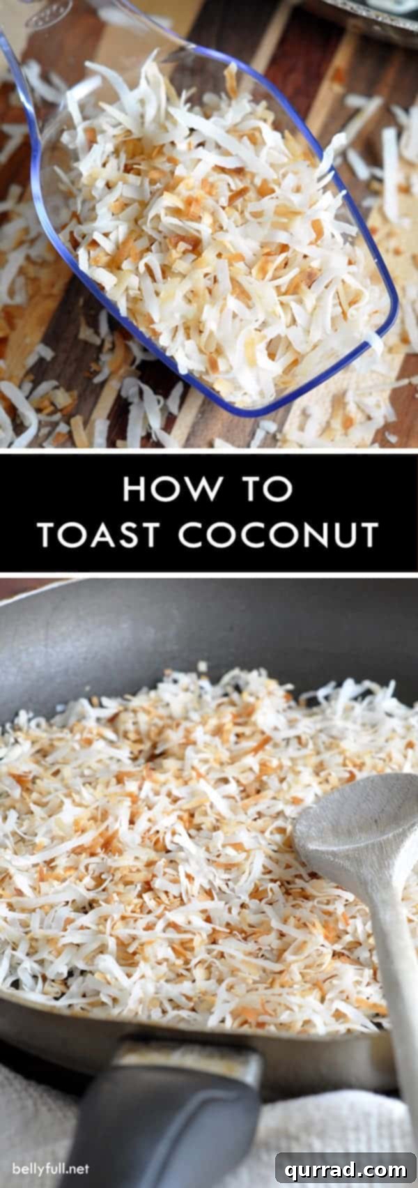 Toasting coconut lends a richer nuttier taste, crunchier texture, and a beautiful golden hue that makes your coconut pie, cake, bars, or macaroons pop!