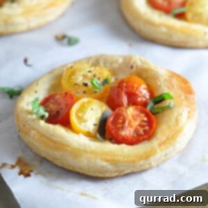 Round Individual Puff Pastry Tomato Tarts