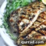 Grilled chicken with lemon and herbs