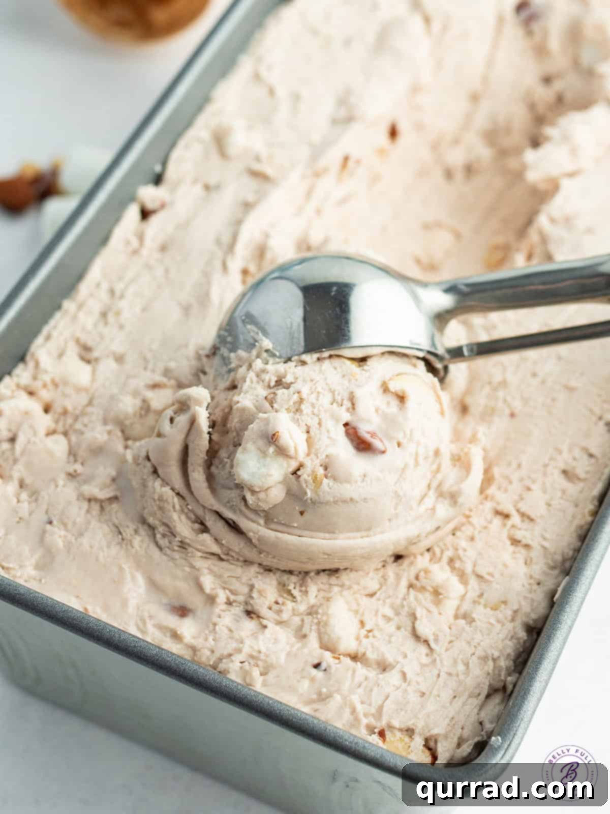 Effortless Rocky Road Ice Cream Indulgence 2 close up scoop of rocky road ice cream